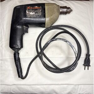 Black & Decker Power Drill Unisex OS Black Good Vintage 7190 3/8 Chuck 1200 RPM